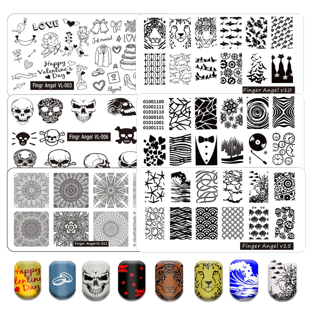 

Кружевные штамповочные пластины, трафарет с изображением листьев и цветов, шаблон с изображением головы животного, инструменты для печати ...