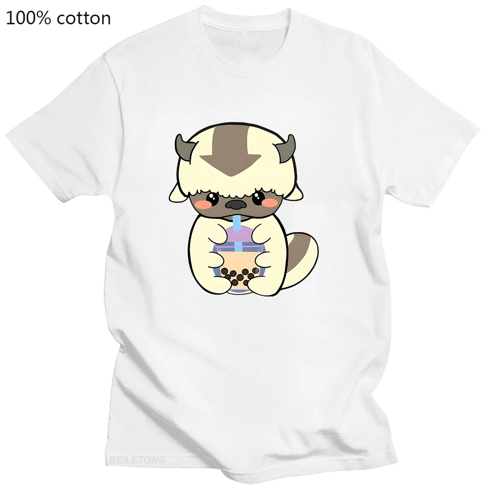 

Bubble Tea T-shirt Avatar The Last Airbender Tshirts Women/Men Kawaii Cartoon Tee-shirt Aesthetic Graphic Tee Tops 100% Cotton