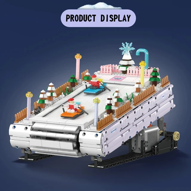 Mold King 10158 MOC развивающие блоки-головоломки рождественская модель лыжного курорта