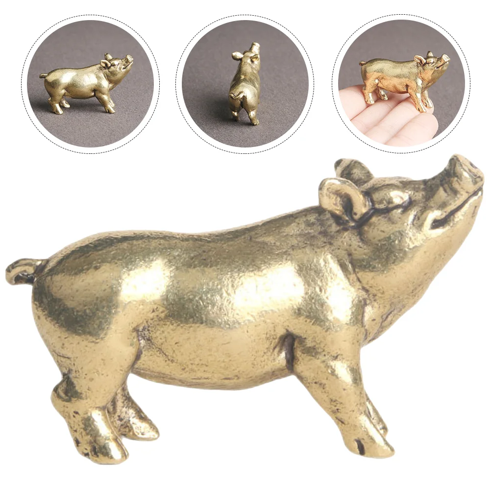 

Retro Brass Figurine Animal Statue Model Toy Desktop Ornament for Home Office