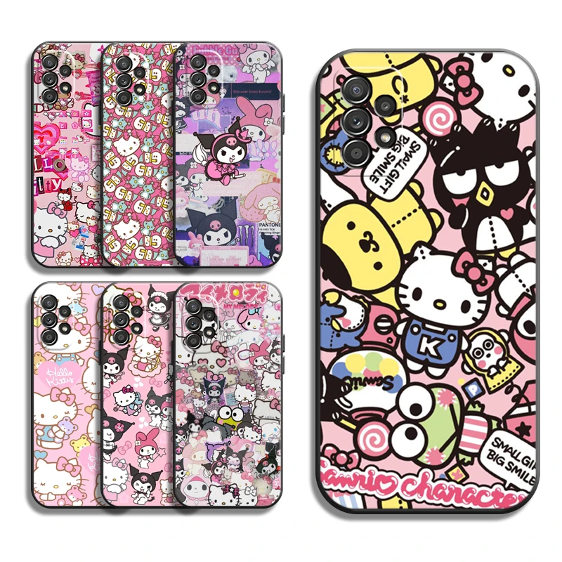 

Kuromi Hello Kitty Phone Cases For Samsung Galaxy A31 A32 A51 A71 A52 A72 4G 5G A11 A21S A20 A22 4G Carcasa Funda Back Cover