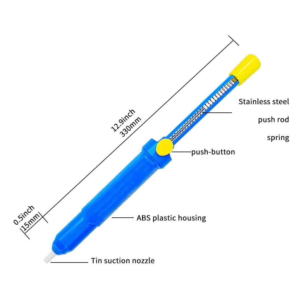 

Пластиковый мощный отсос для припоя, всасывающий оловянный Вакуумный паяльник, пистолет для отпайки, ручка с присоской, инструменты для ручной сварки