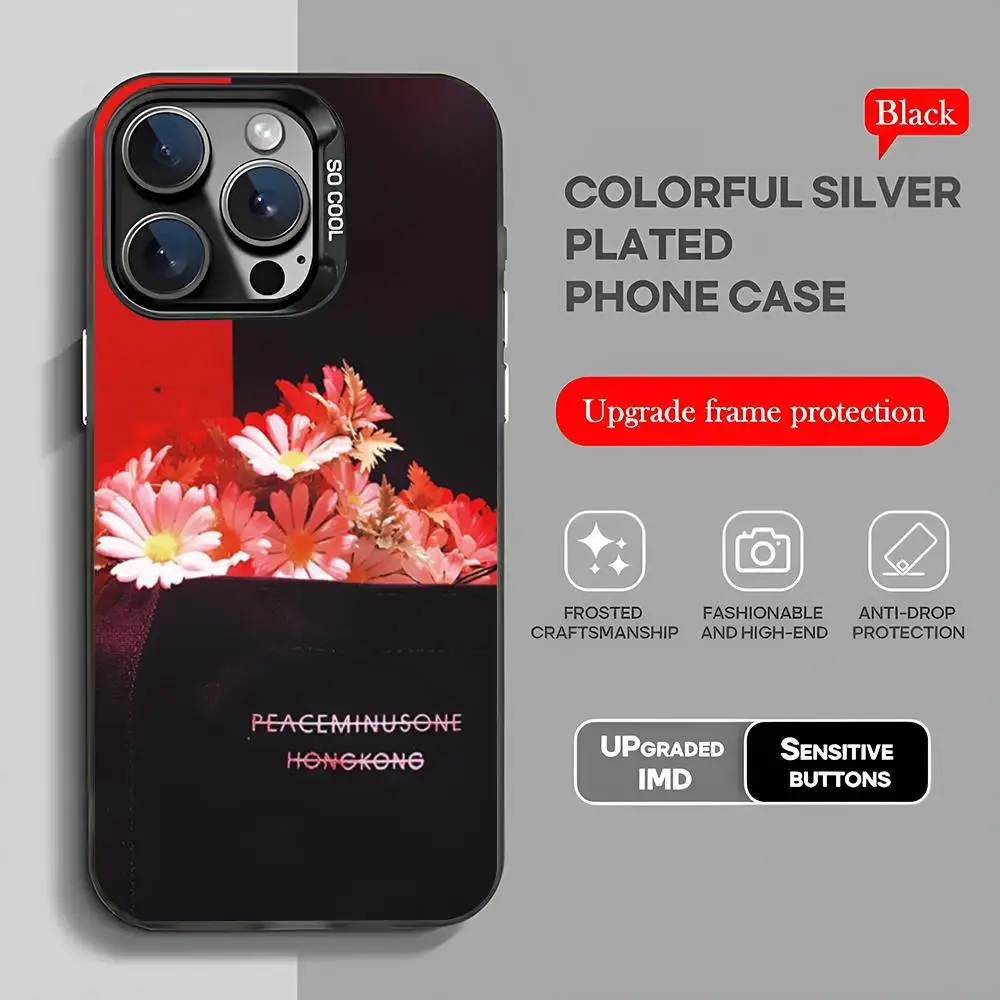 Модный чехол для телефона P-Peaceminusone 2024 IMD IPhone 16 15 Pro XR XS 7 8 Plus SE2024 противоударный