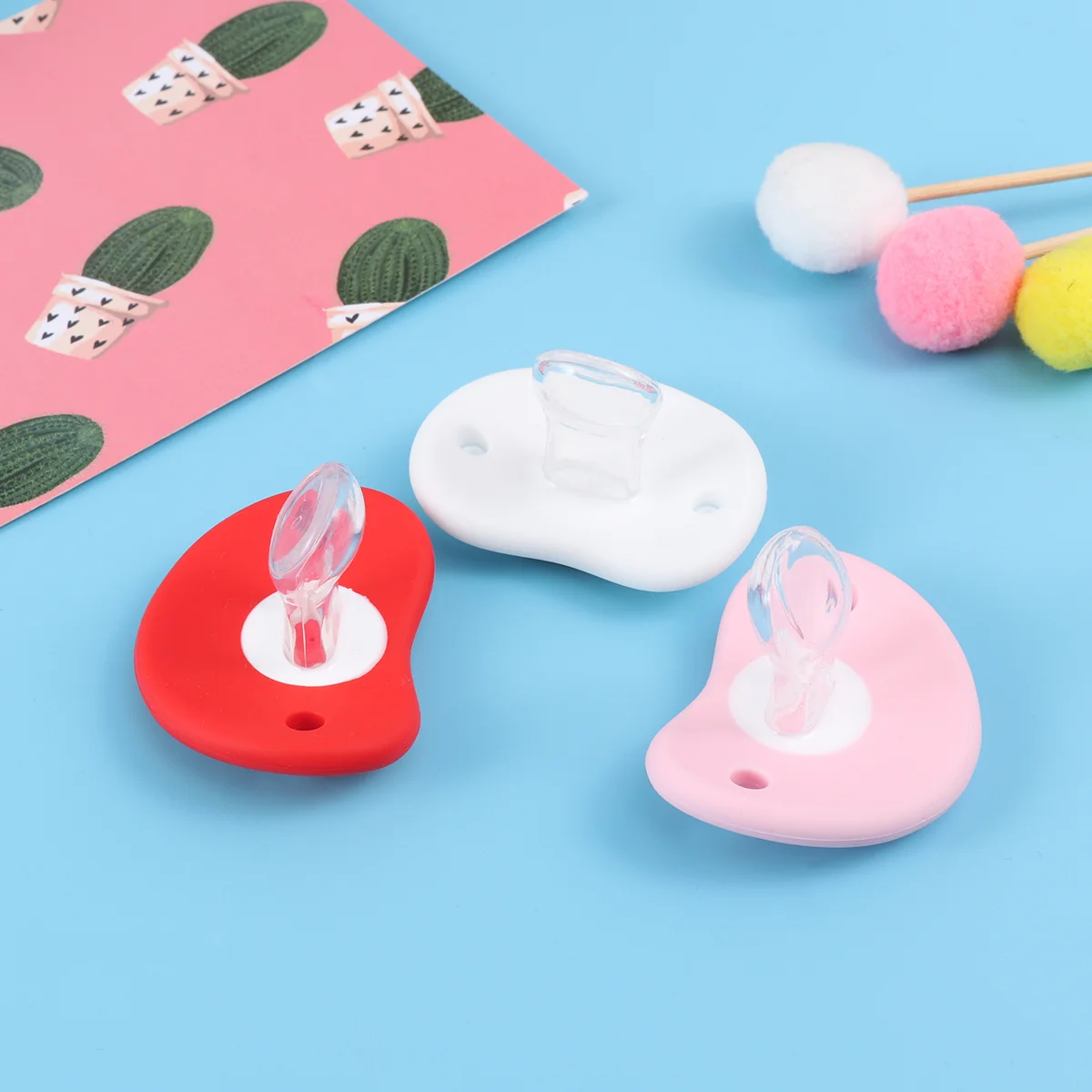 

3pcs Silicone Pacifier Christmas Infant Pacifier Night Time Soother Christmas Gifts For Newborn Shower Party Favors