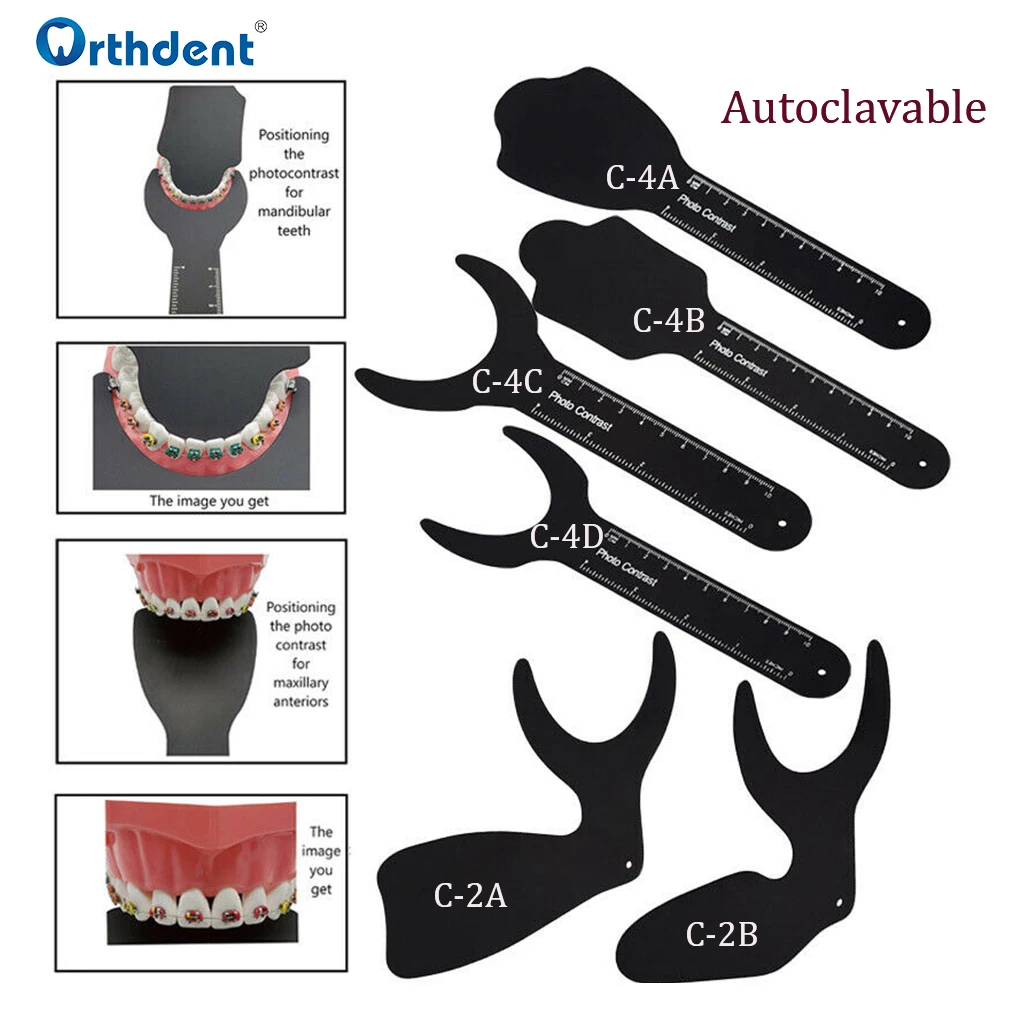 

Стоматологическая фото контрастная доска Ортодонтическая черная фоновая визуализация оральная щека пластина контрастеры со шкалой знак Автоклавный