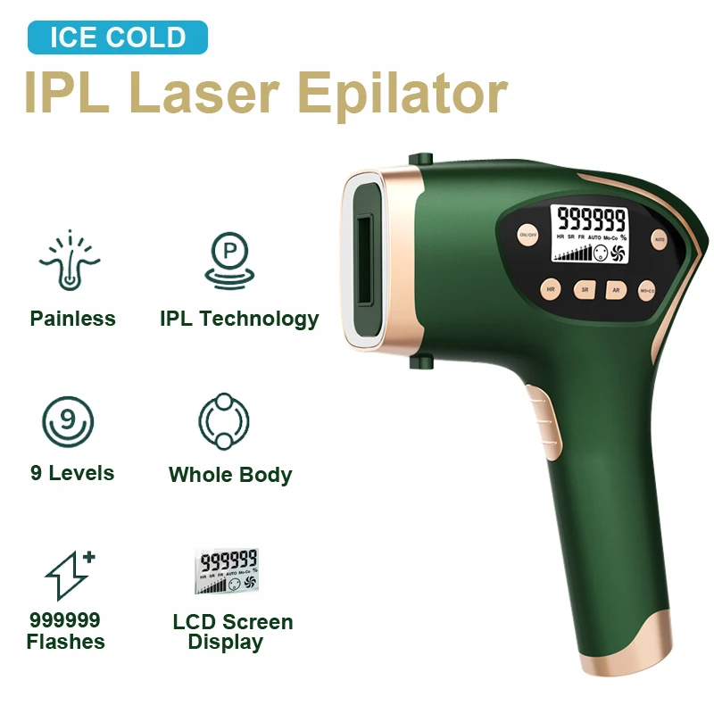 

999999 Flashes IPL Laser Hair Removal Machine Permanent Painless IPL Laser Epilator 5 in 1 Electric Bikini Trimmer For Women