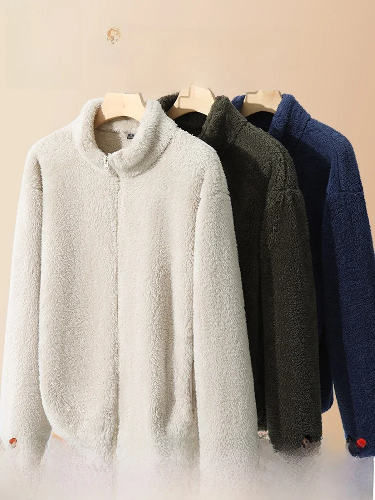 GV Zhenvis двусторонняя плюшевая верхняя одежда мужская зимняя теплая куртка из