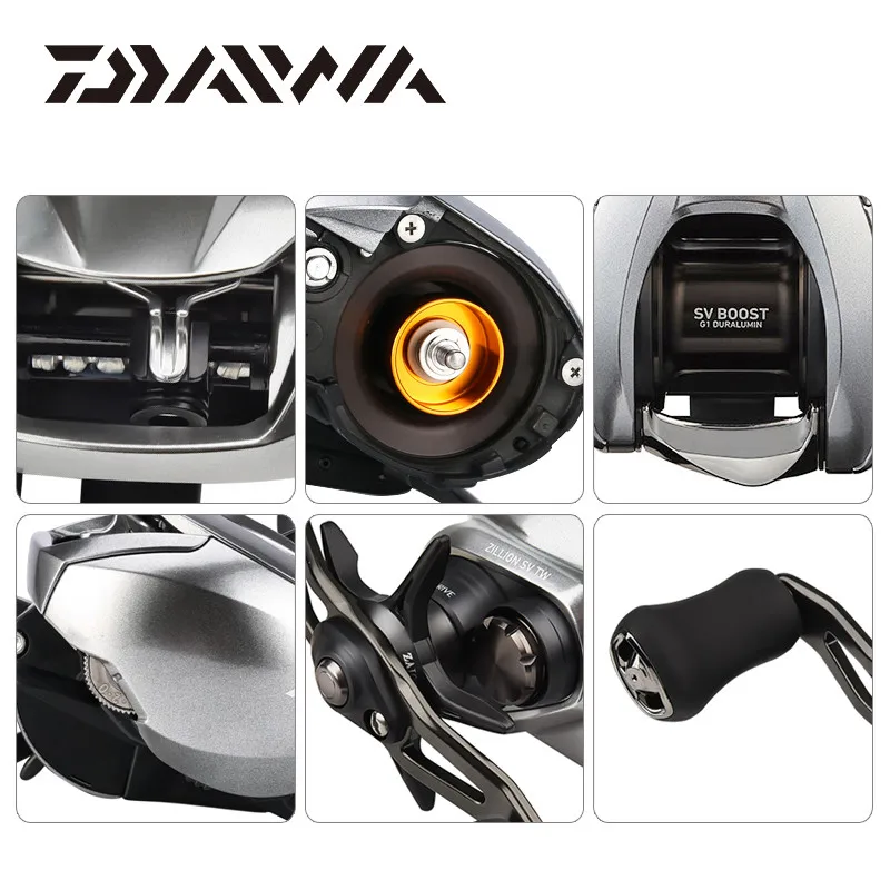 Фото DAIWA ZILLION SV TW G оригинальные новые рыболовные катушки для приманки, низкопрофильная катушка для приманки 6,3/7,1/8,5, международная версия №3
