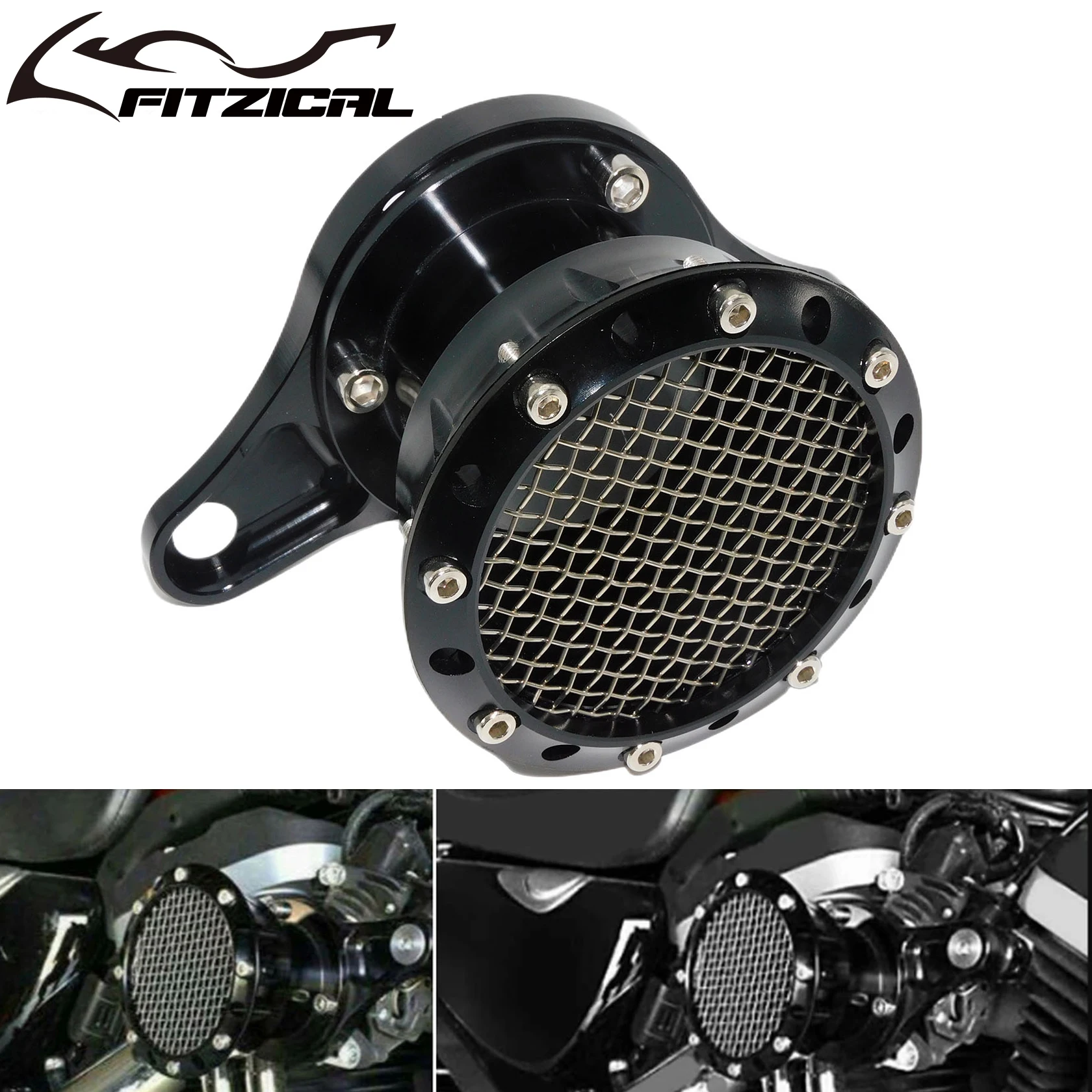 

Воздухозаборник для мотоцикла, алюминиевый фильтр для Harley Sportster Iron XL883 XL1200 48 72 Custom 1991-2021