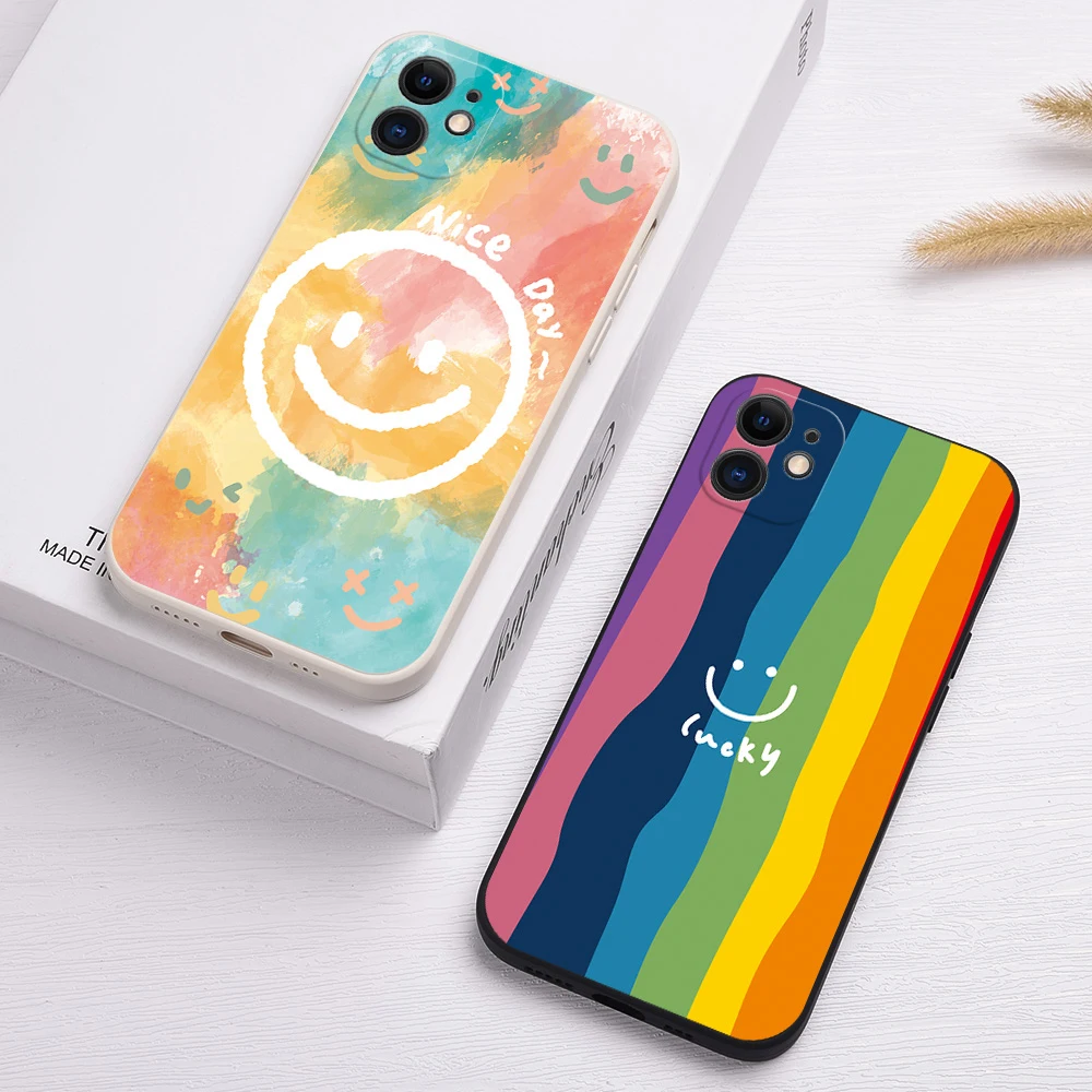 

Smile Face Rainbow Silicone Case For Huawei Nova 9 SE 8i 8 6 6SE 7SE 7i 7 Pro Soft Case For Huawei Nova 5T 5i 5 Pro 4E 4 3i 3 2S