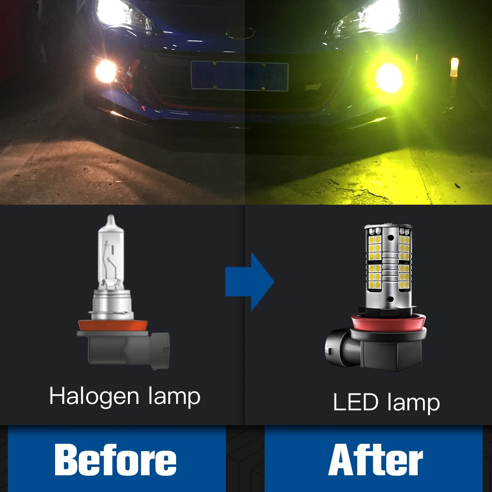2 шт. светодиодные противотуманные фары H8 H11 H16 Canbus для Renault Duster Fluence Kadjar Kangoo Koleos 1