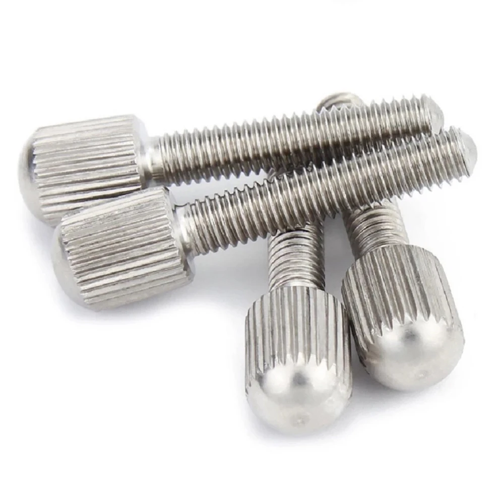 

10pcs M2 M2.5 M3 M4 M5 M6 SUS304 Stainless Steel Knurled Thumb Screws With long Small Head GB836 Hand Tighten Thumb Screw