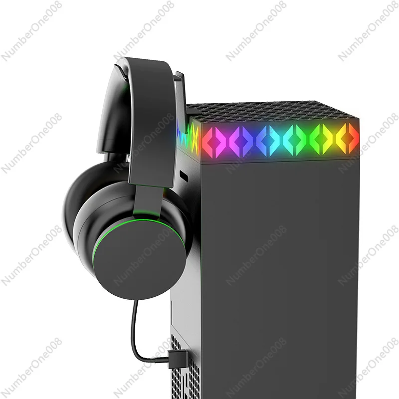Охлаждающий вентилятор XboxSeriesX с контролем температуры и RGB-подсветкой наушники