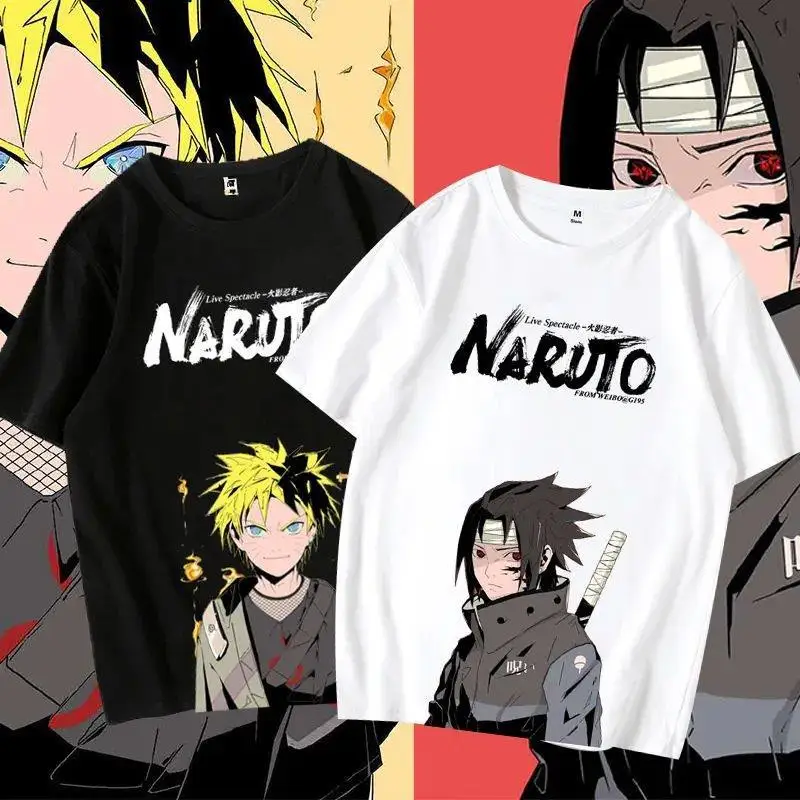 Naruto anime cartoon COS Naruto Sasuke short-sleeved T-shirt