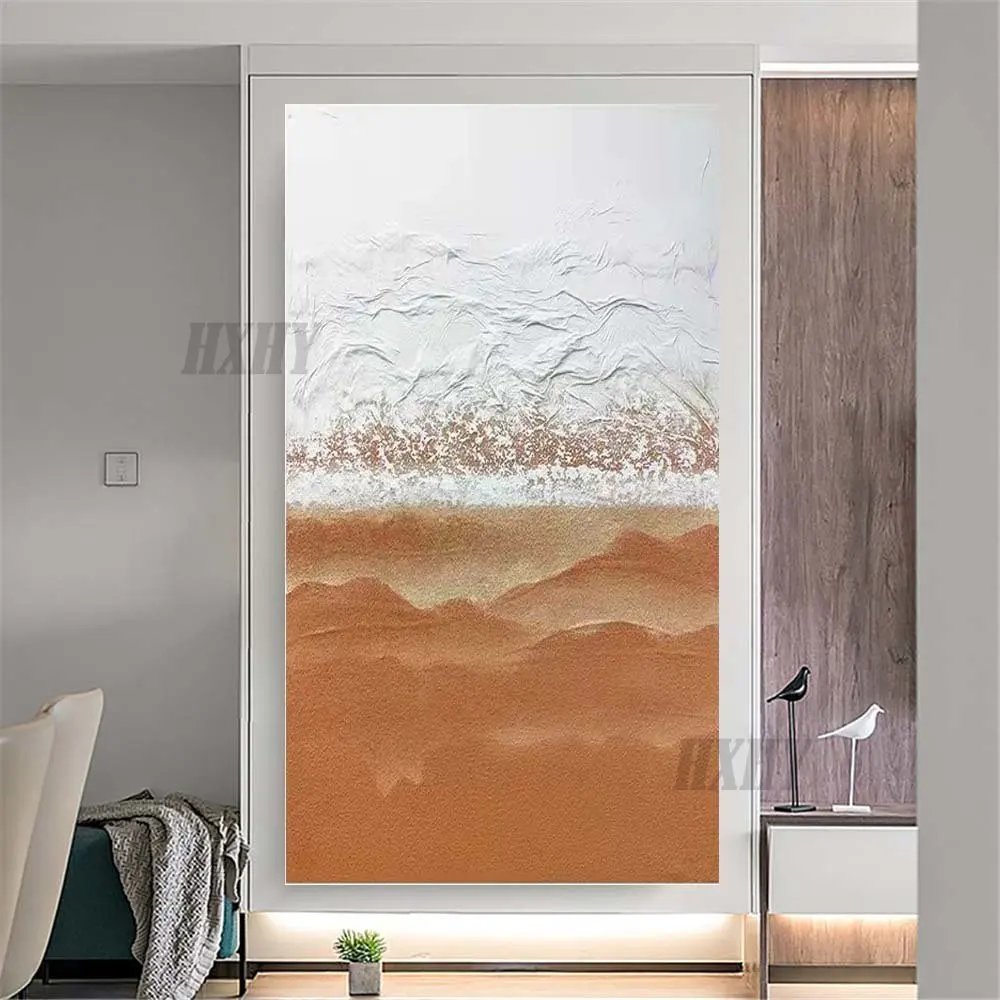 

Настенная картина ручной работы, картина на стену, простой дизайн, высокое качество, оранжевая текстура, абстрактные Масляные картины, декор для гостиной, крыльца