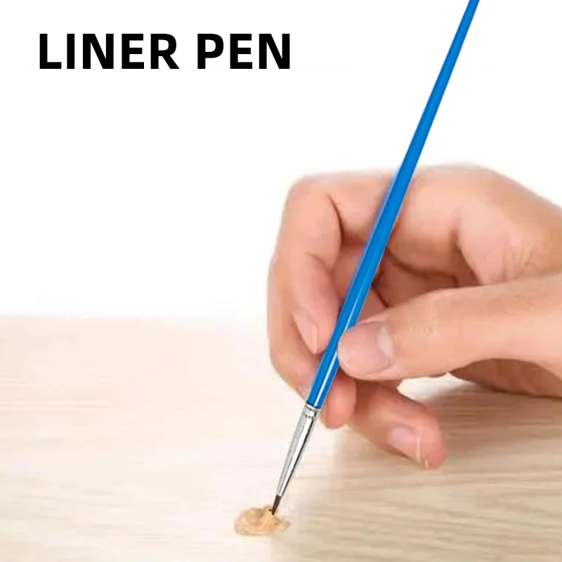 Set of 20 Blue Plastic Rod Nylon Hair Tip Gouache Digital Paint brush | Brushes