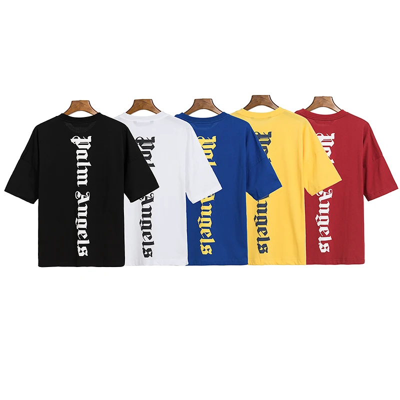 

Palm Angels 22SS Unisex Men and Women Big Letters PA LOGO Trend Fashion Loose Couple Casual T-shirt Boyfriend Girlfriend Gift