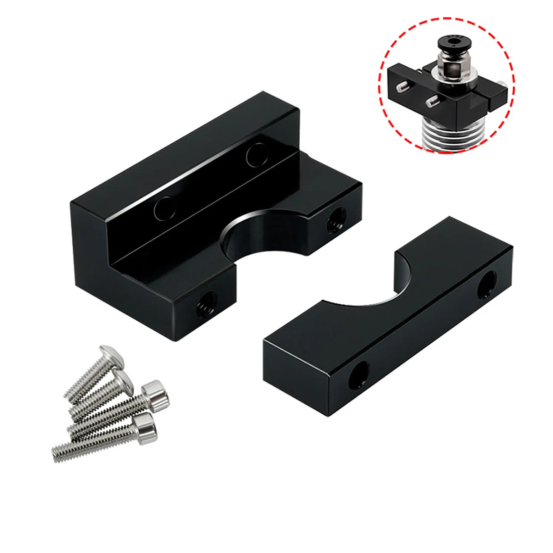 

High Quality 3d Printer Accessories E3d V6 Extrusion Head Radiator Volcano Fixed Block Compatible With Ender3/CR10