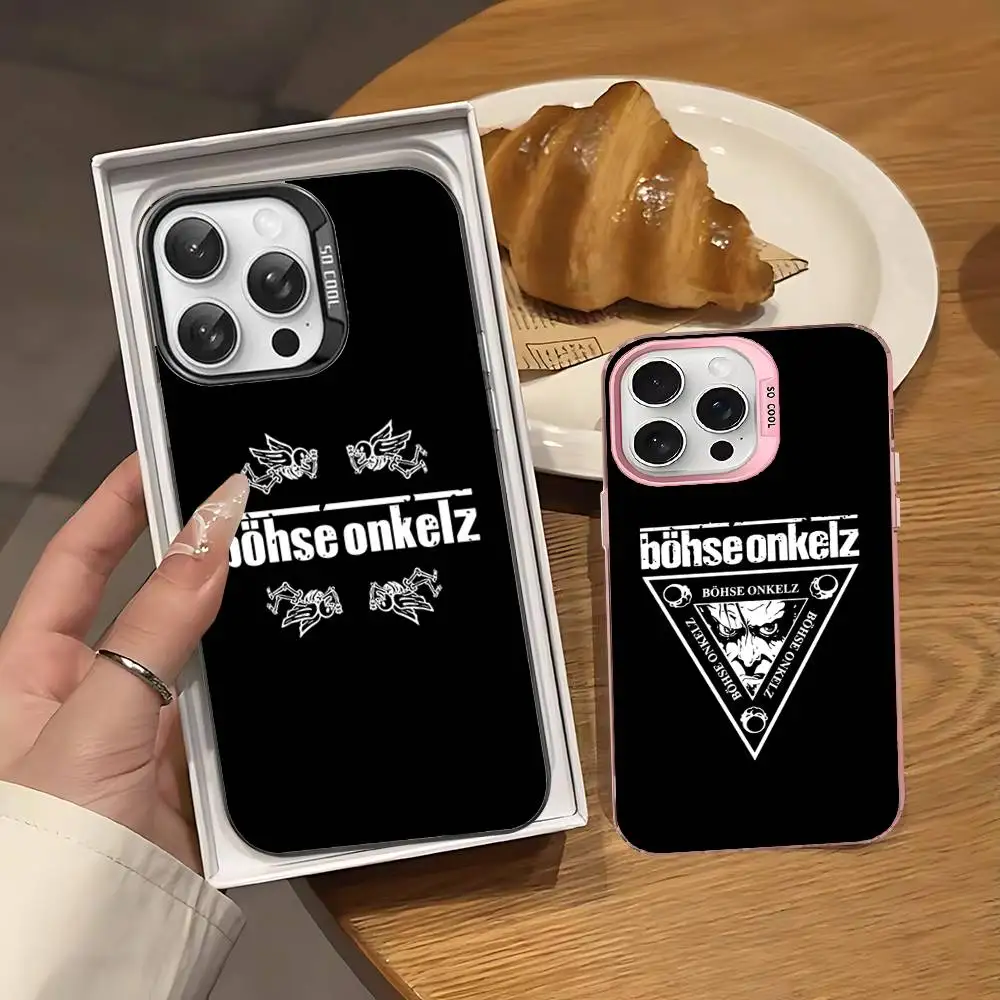 Фото Чехол для телефона Hot Rock Band B-Bohse Onkelzs для iPhone 17 16 15 14 13 12 11 Pro Max Plus, цвет серебристый №5