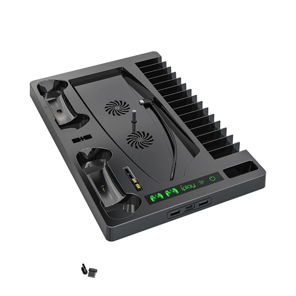 

Cooling Stand Base Disc Storage Headset Holder Bracket Controller Charging Type C Station Accessories Fan Game Console For PS5