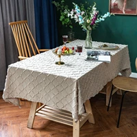 home bedroom tablecloths table runners towel solid color rectangular tablecloth diamond lattice birthday party table decoration