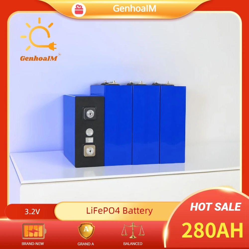 

280AH Lifepo4 Battery High Capacity Deep Cycle Marine Batteries DIY 12V 24V 48V Solar Cell For Home Energy EV Golf Cart Camping