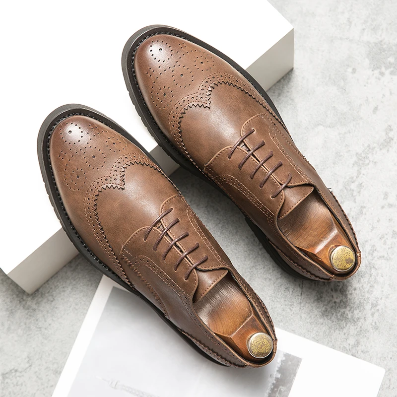 

Туфли-оксфорды DESAI мужские из мягкой натуральной кожи, деловой стиль, Повседневная модная удобная обувь