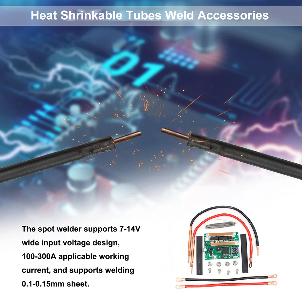 

Spot Welding Machine 20 Gears Welder Pen Printing Circuit Board 0.1-0.15mm Screws Heat Shrinkable Tube Input Cable Mini Weld