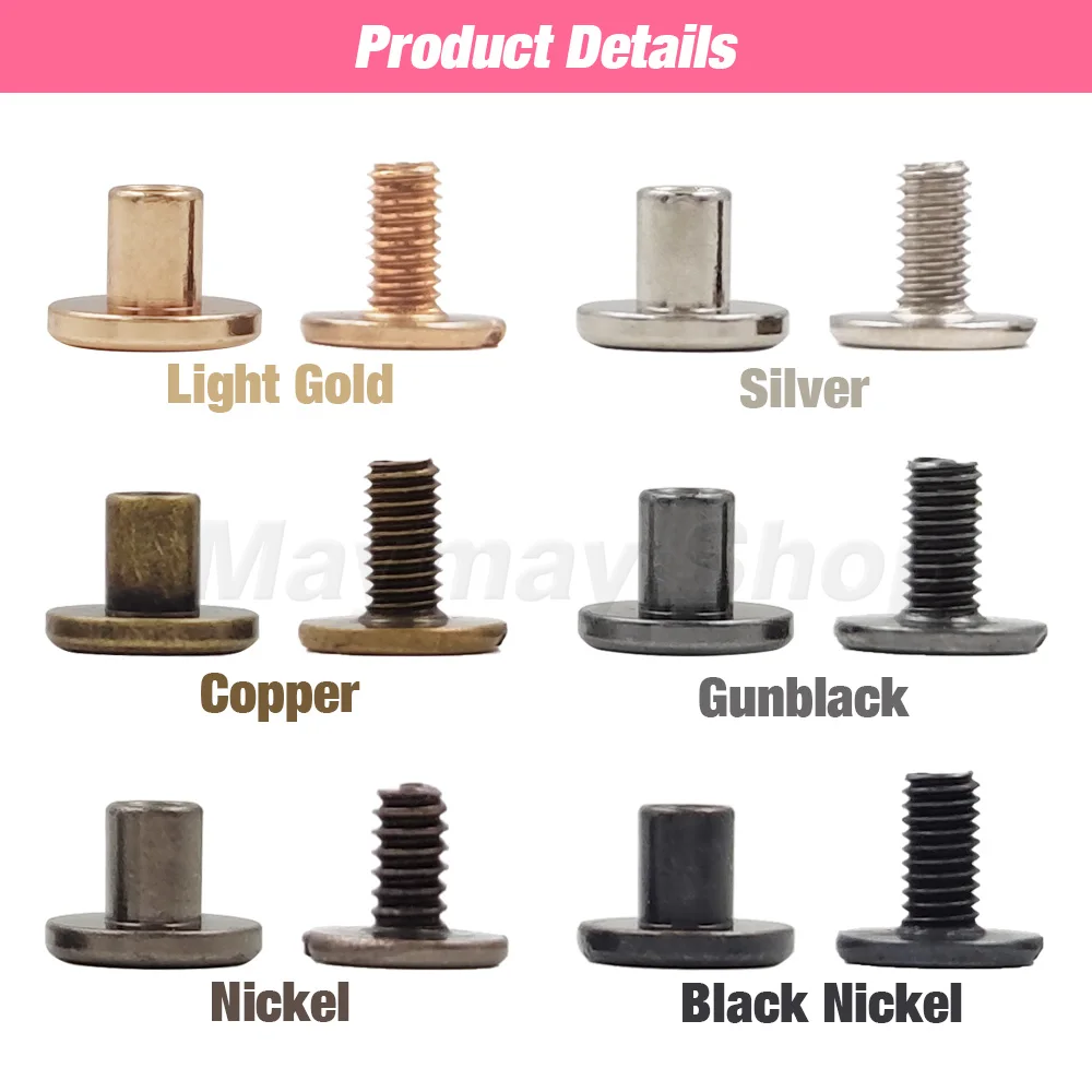 10 комплектов металлический винт с заклепками для ногтей в Чикаго двойной