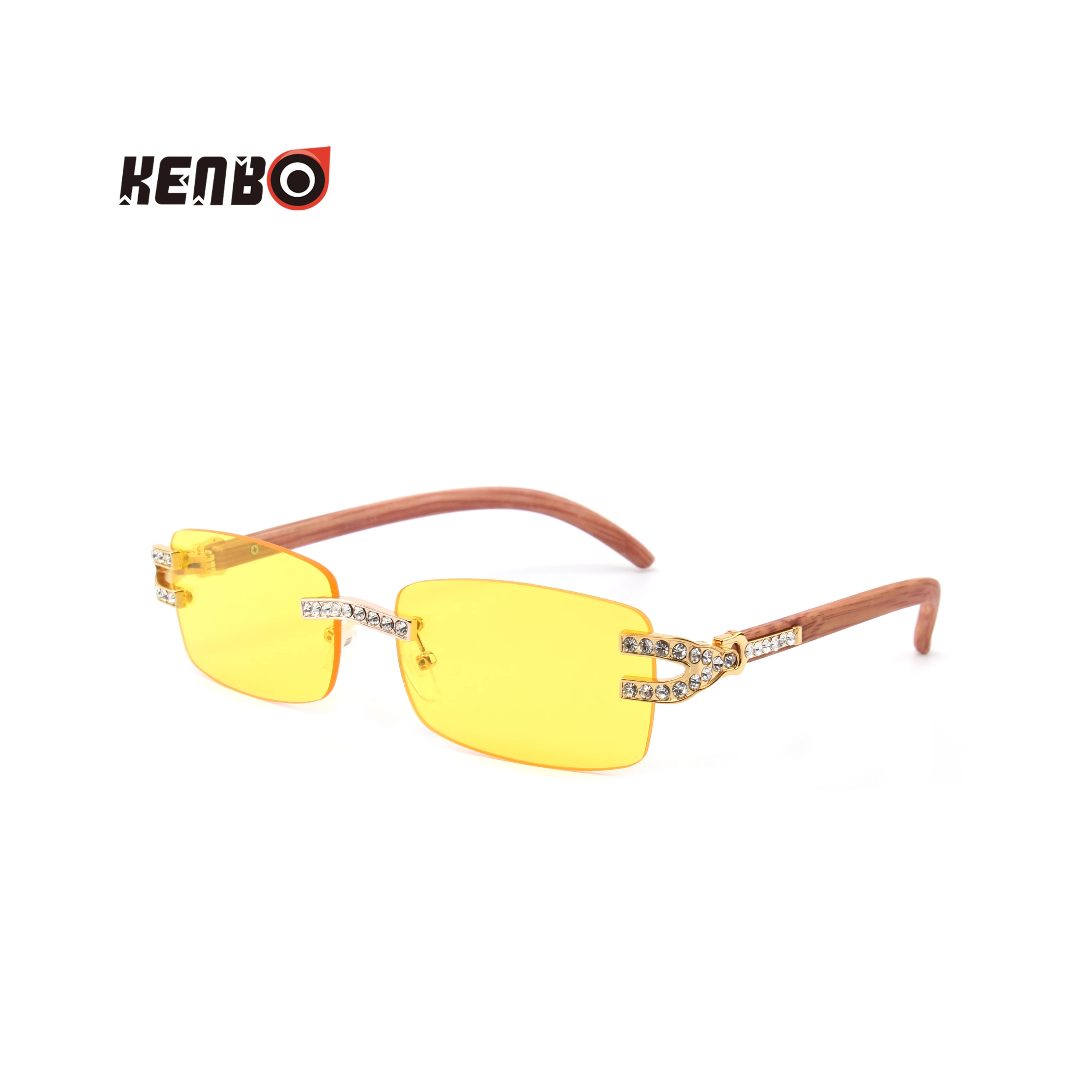 Солнцезащитные очки Kenbo без оправы для мужчин и женщин небольшие прямоугольные