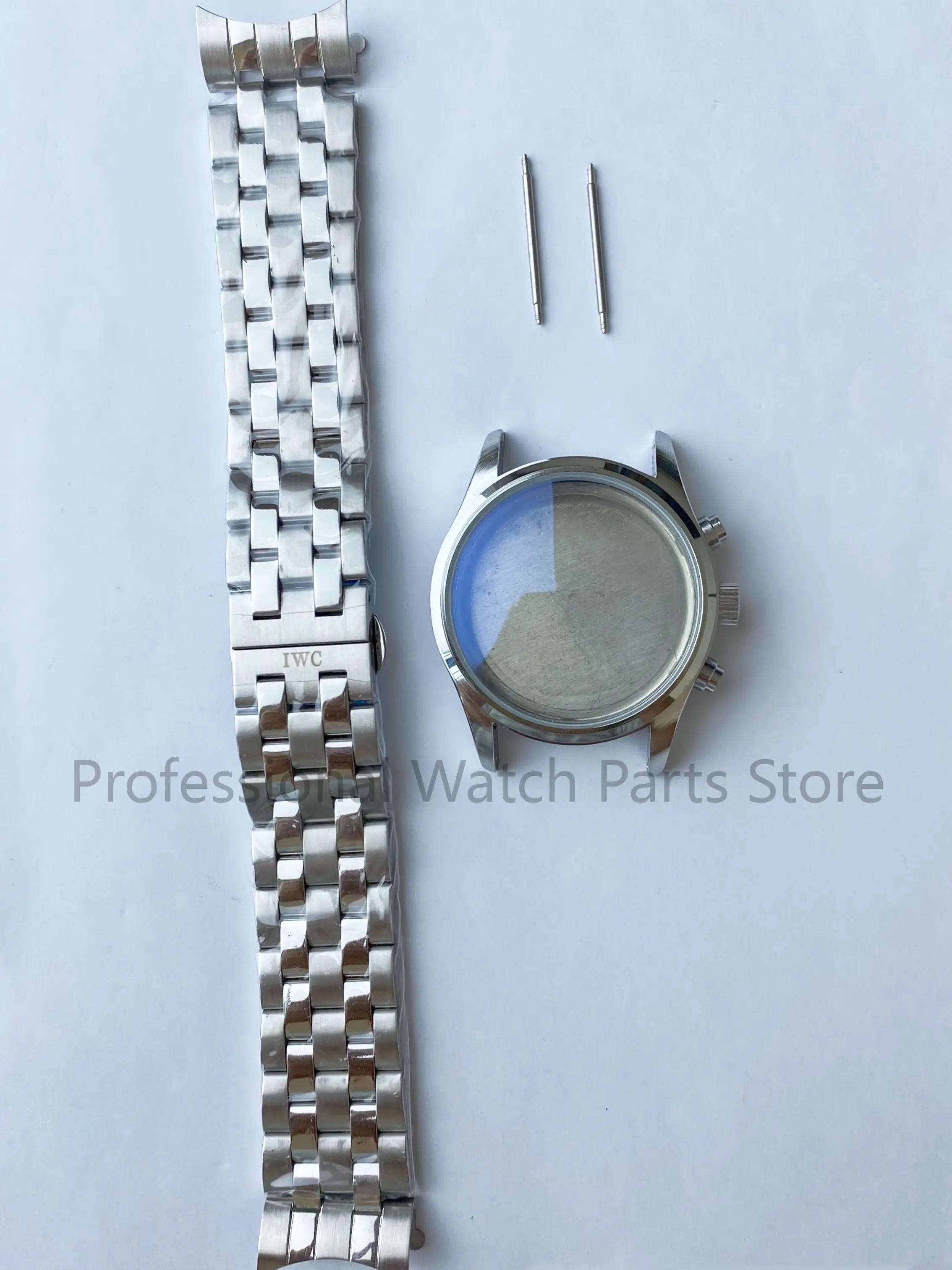 41mm Watch Accessories Set Case+Dial+Hands+Stainless steel Strap Comes with Free Multifunctional Chronograph Quartz Movement Set