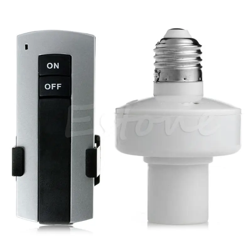 

T5EB HOT E27 Screw Wireless Remote Control Light Lamp Bulb Holder Socket Switch