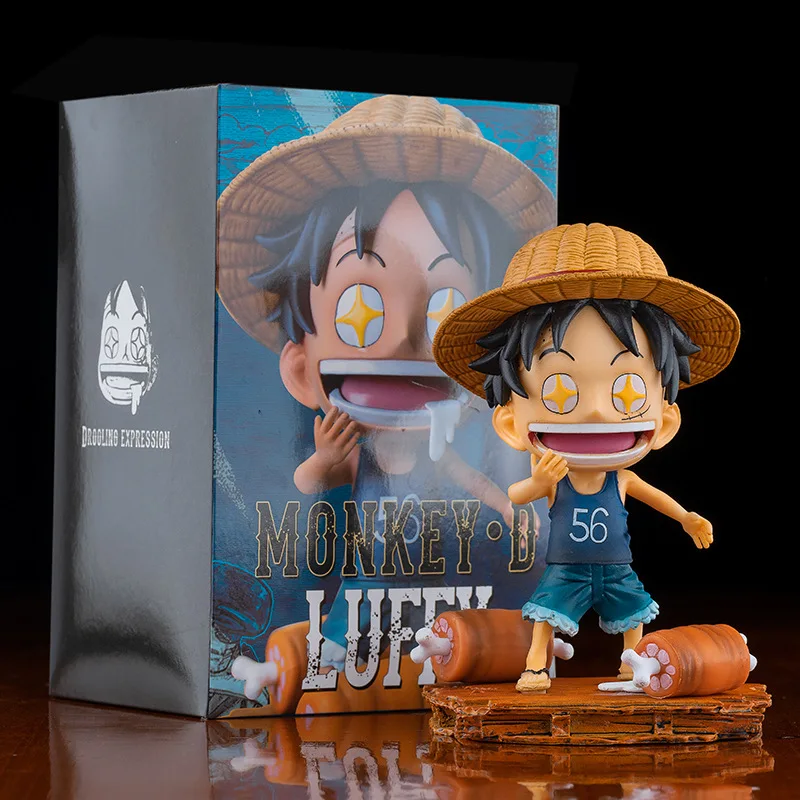 

New 14cm One Piece Anime Monkey D Luffy Figure Childhood Boy Action Figurine Pvc Model Car Decoration Statues Doll Toy Gift