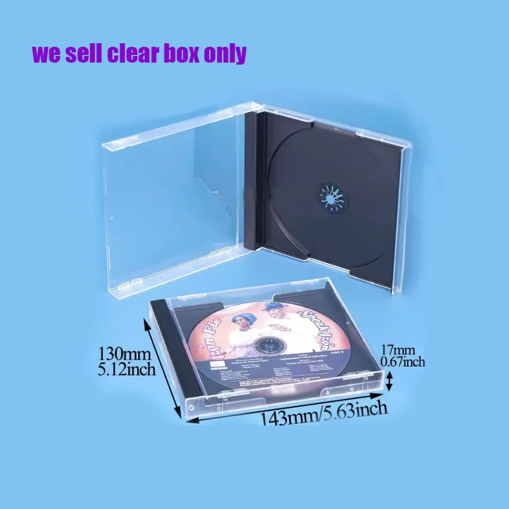 10 шт. высококачественная пластиковая упаковочная коробка для компакт-дисков