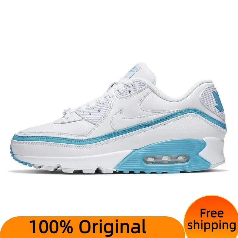 Кроссовки Nike Air Max 90 непобежденные белые синие