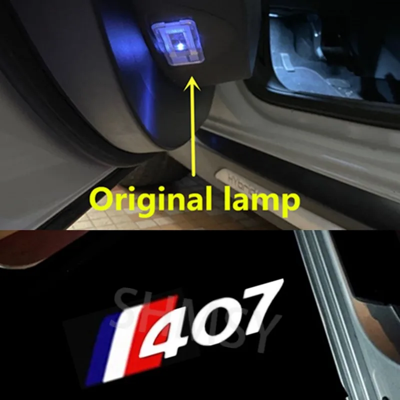 

2 шт., проектор для дверей автомобиля Peugeot 407 2004 2005 2006 2007 2008 2009-2012