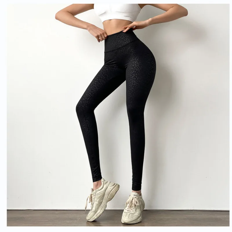 Printed Belly Tightening Slimming Leggings Women High Waist Elasticity Yoga Clother Running Fitness Leggings Wrinkled Pants
