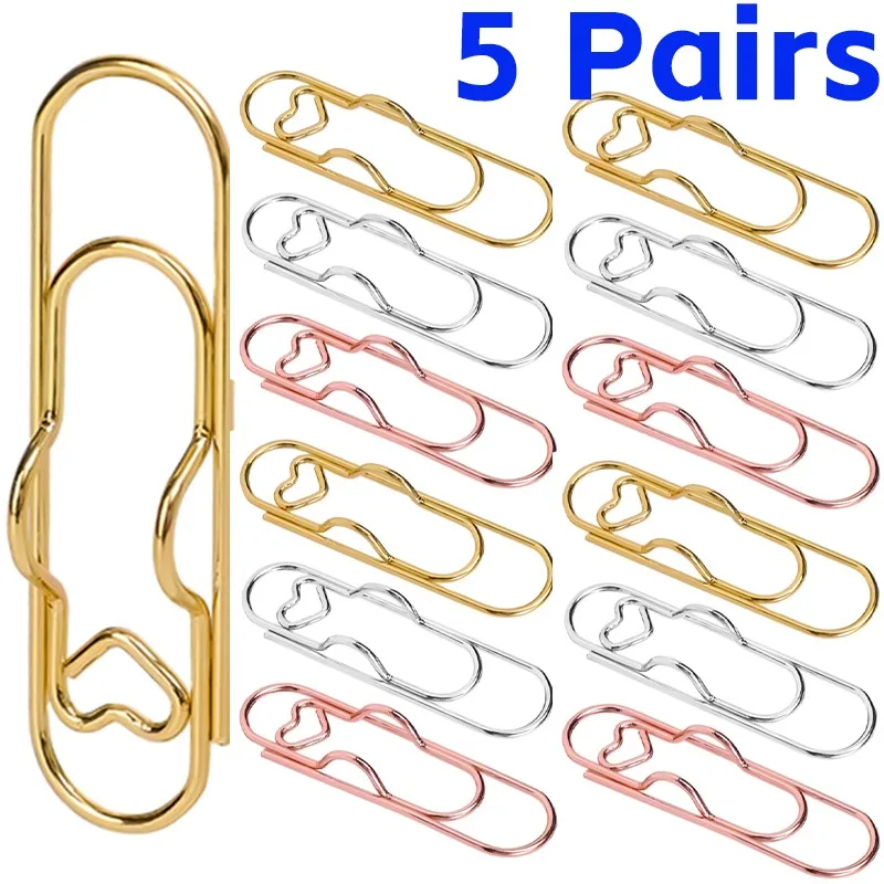 5 шт. металлические зажимы для держателя ручек портативные фиксации бумаги