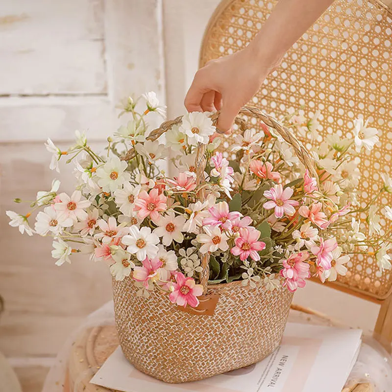 

1 Bunch 5 Heads Artificial Flower Bouquet Home Wedding Office Decor Silk Daisy Artificial DIY Decorative Indoor Outdoor Tools