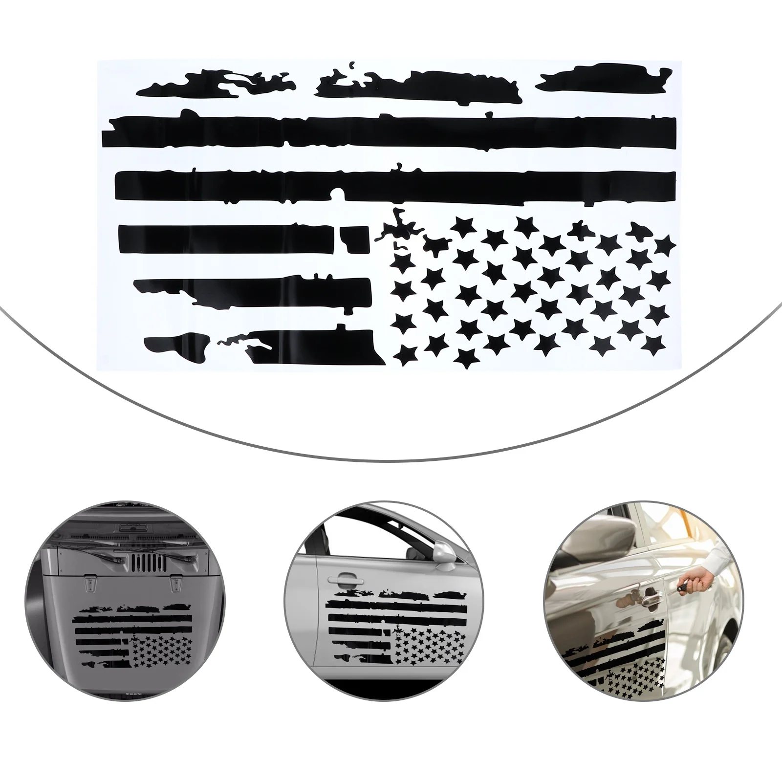 

Flag Machine Cover Sticker American Stickers Unique Car SUV Personality The Pet