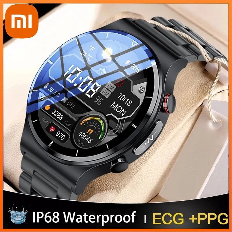 

Xiaomi Thermometer Smart Watch Full Touch Screen ECG Heart Rate Monitor Blood Oxygen Sport Smartwatch Weather Forecast Clock