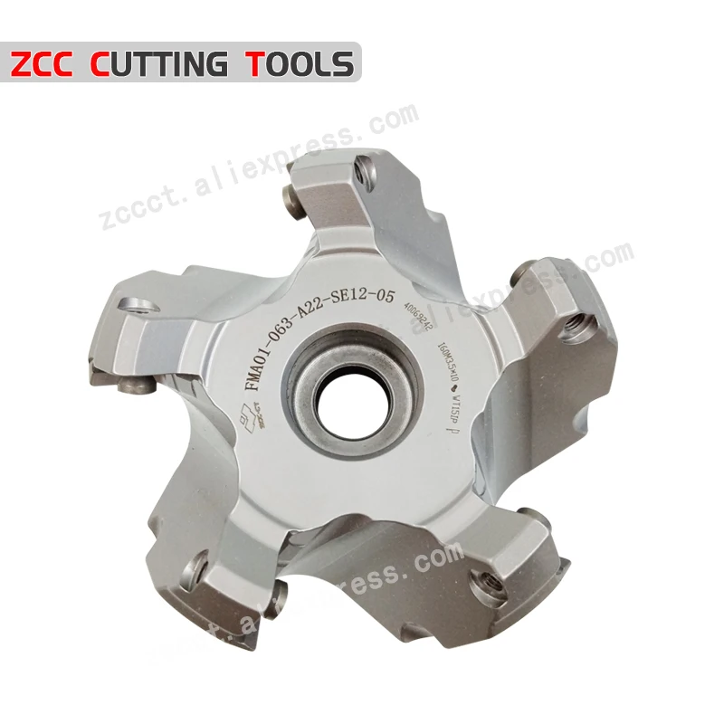 

1pc ZCC 63mm Milling Cutter FMA01-063-A22-SE12-05 5 Cutter Cutting Tool Holder Frame Work for SEET12T3