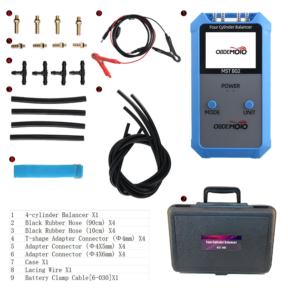 OBDEMOTO B02 4-цилиндровый балансир вакуумный инструмент отрицательное давление