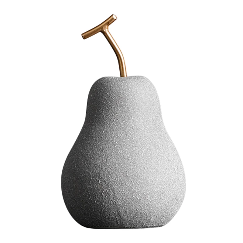 

European-Style Ceramic Simulation Fruit Sculpture Apple Pear Crafts Ornaments Creative Room Office Home Decoration