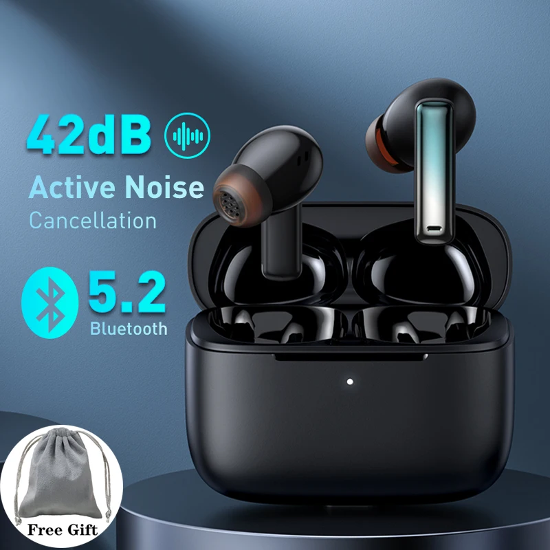 

Baseus Bowie M2 ANC TWS Bluetooth 5.2 Earphones Active Noise Cancelling Headphones Low Latency 4-mic ENC Noise Reduction Headset