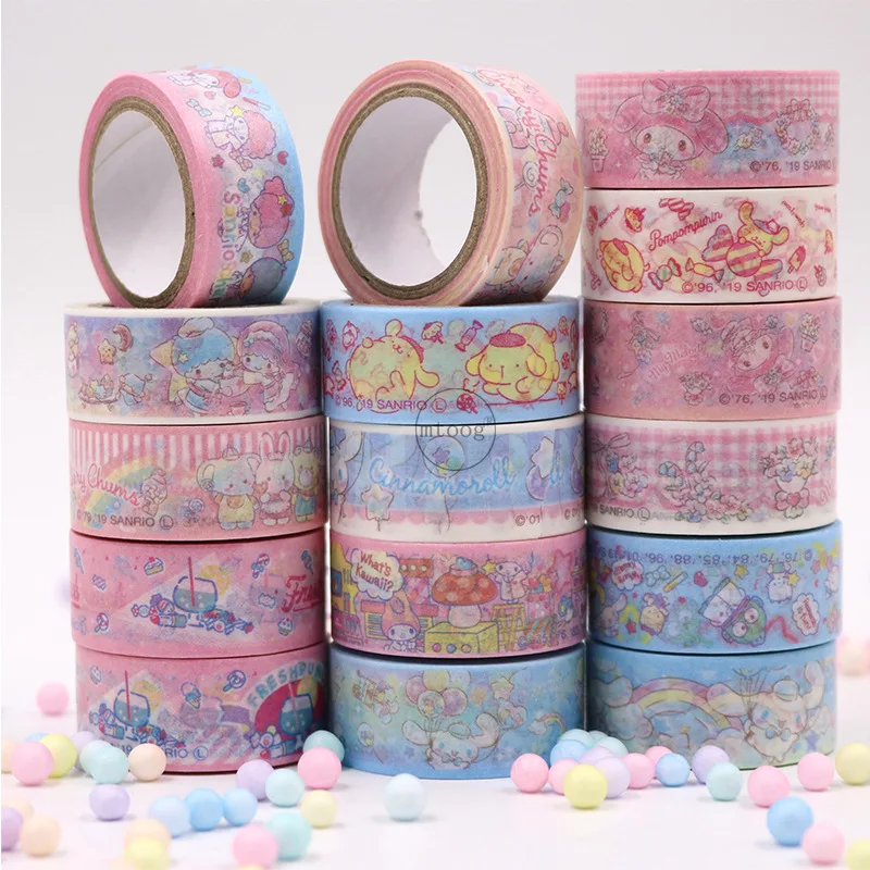 

5M Cartoon Anime Cinnamoroll My Melody Pom Pom Purin Hello Kitty Little Twin Star Sanrio Stickers