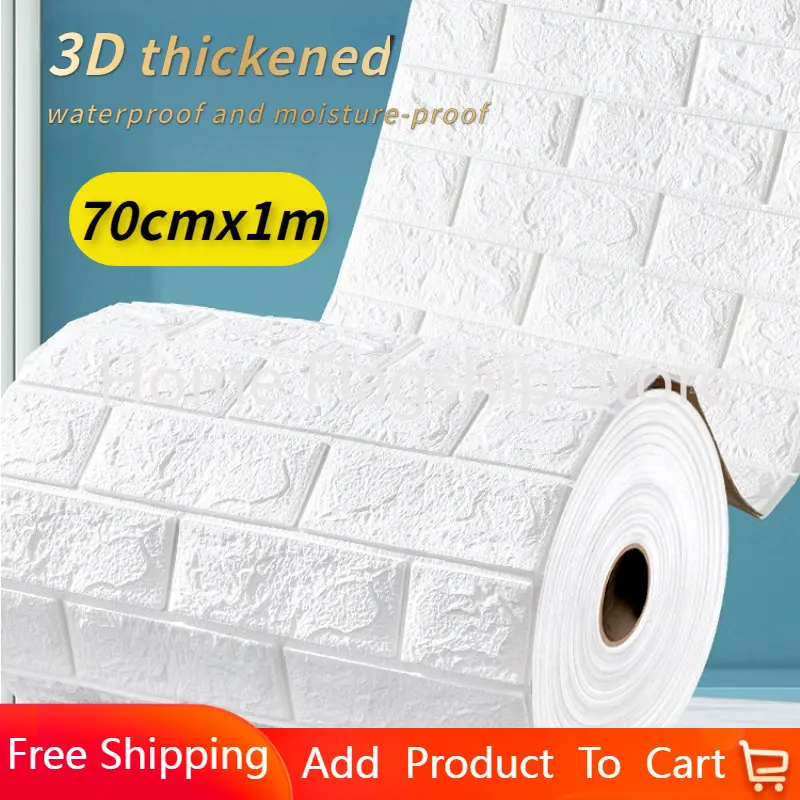 

Утолщенная самоклеящаяся водостойкая кирпичная 3d-наклейка на стену, декоративные обои «сделай сам», украшение для спальни и дома