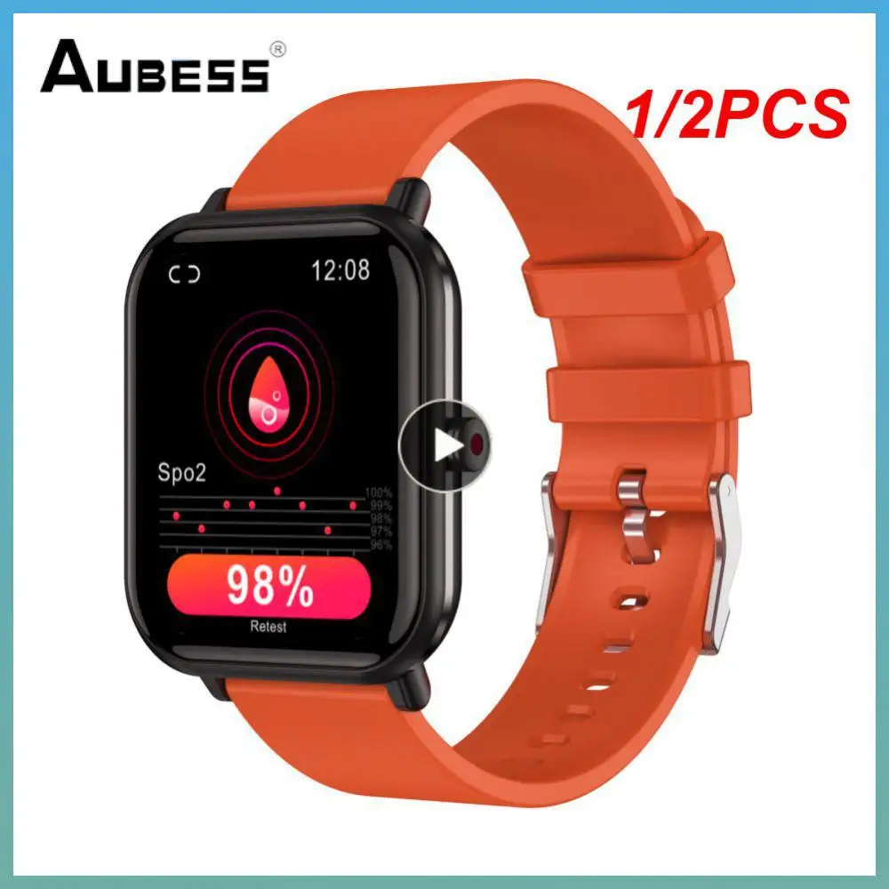 

Умные часы для мужчин и женщин, спортивные фитнес-часы с функцией отслеживания уровня кислорода в крови, с монитором температуры тела, 1/2 шт.