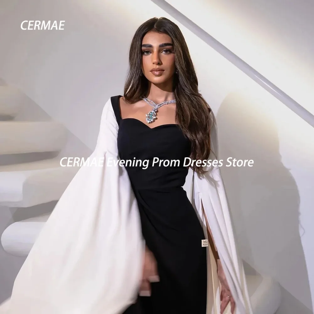 

Женское атласное платье-Русалка CERMAE, элегантное вечернее платье для выпускного вечера с оборками до щиколотки, 2023