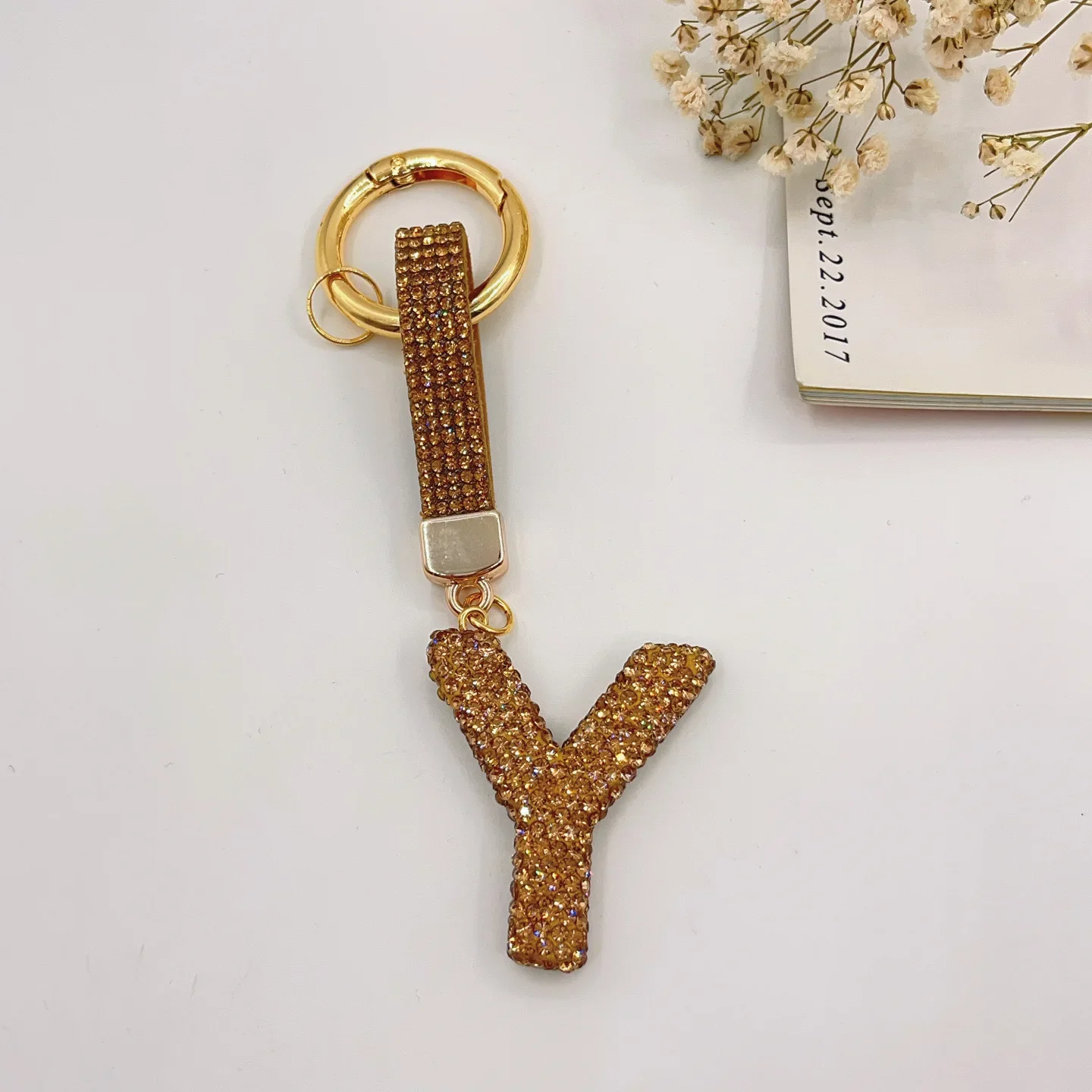 Bling Rheinstone 26 подвеска с инициалом брелок надписью модная для женщин самодельная